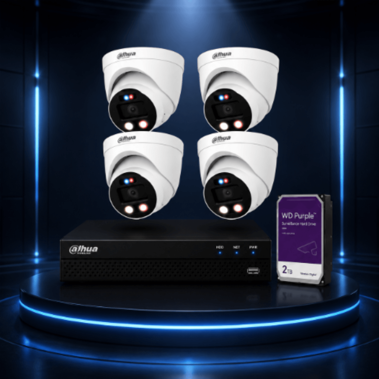 4 x TiOC PRO 8MP Full Colour Camera Kit — view 1
